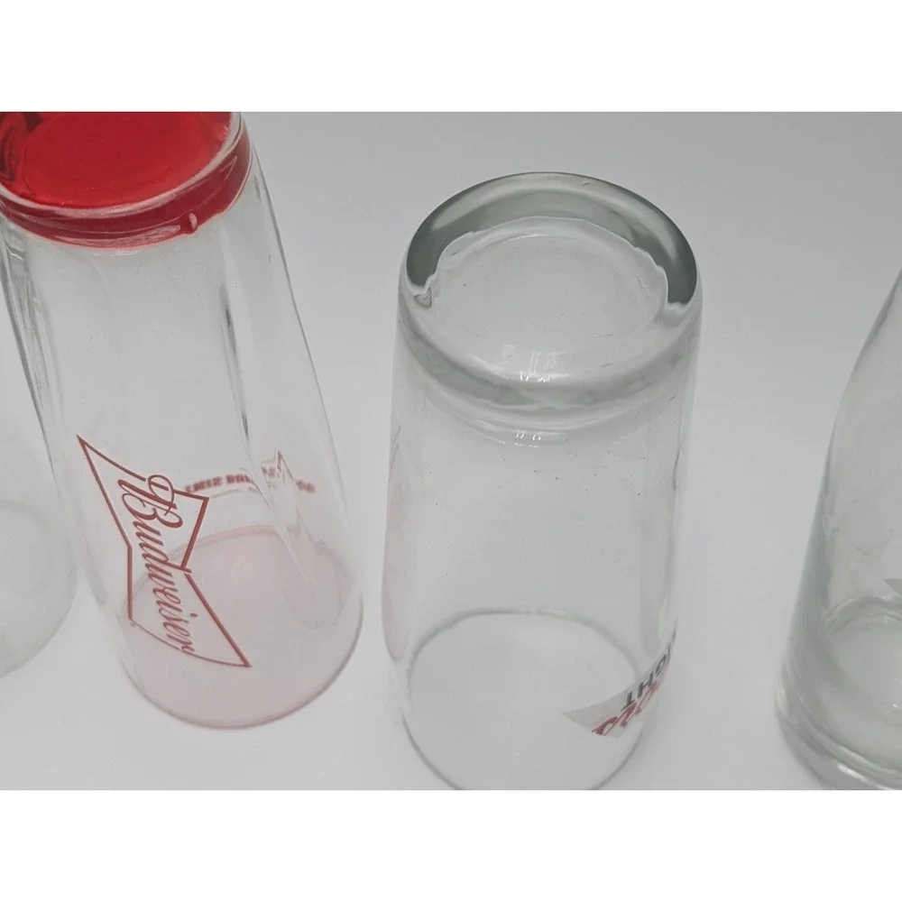 Beer Glass Mixed Lot Coors Light‎ Beer Pint Glass Budweiser Miller Lite Lot Of 4
